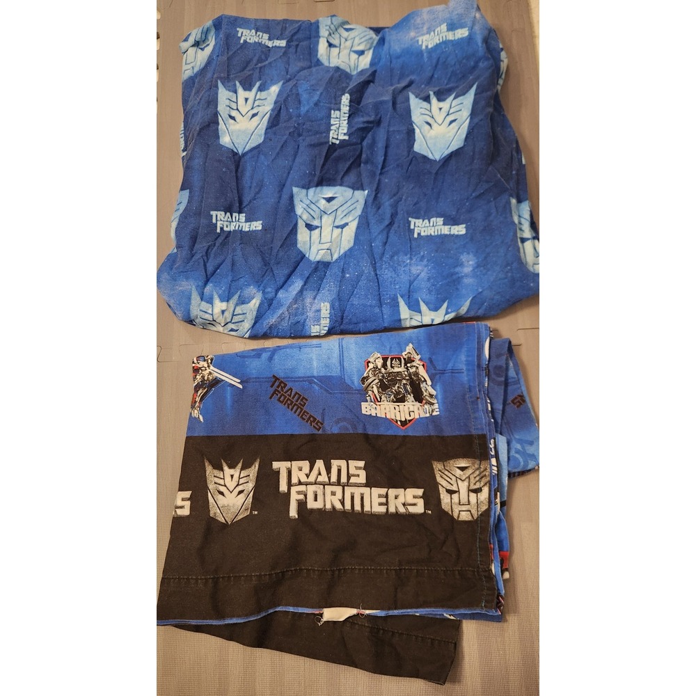 Transformers Autobot Decepticon Kids‎ Bedding Set Fitted Sheet Pillowcase Blue